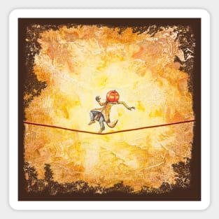 Pumpkin Tightrope Walker Magnet